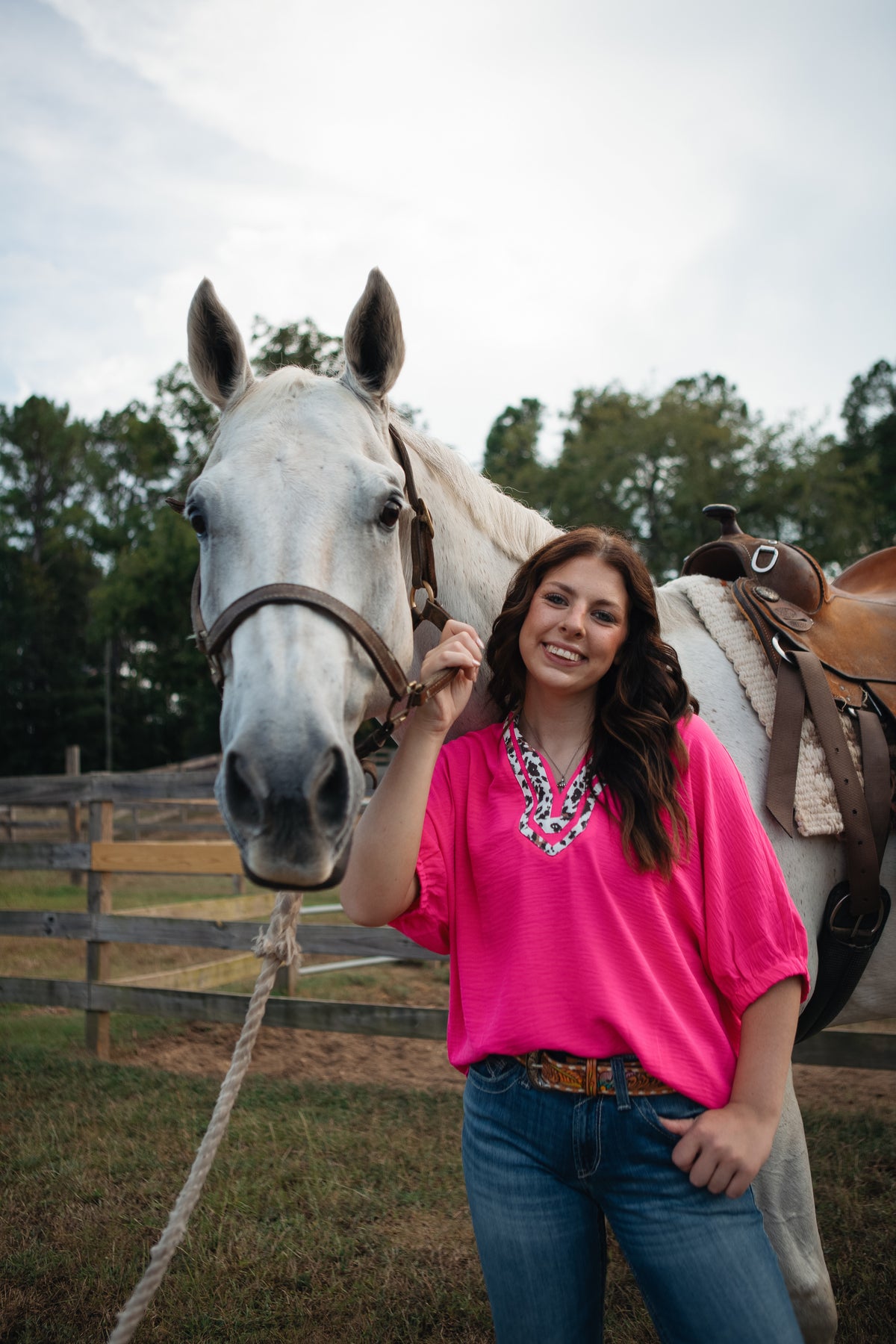 PRETTY IN PINK COWHIDE