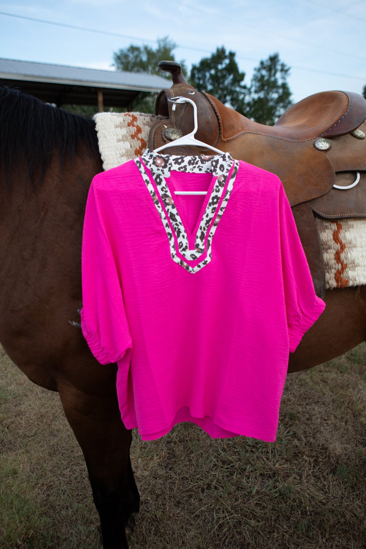 PRETTY IN PINK COWHIDE